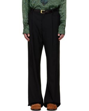 Dries Van Noten Pleated Trousers - Black