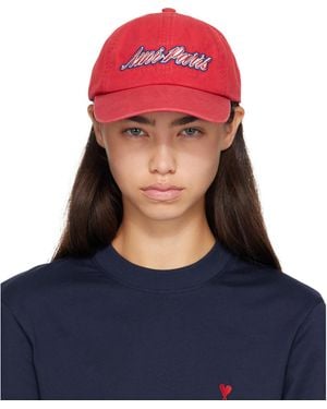 Ami Paris Cotton Embroidery Cap - Blue