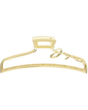 Jacquemus Gold Le Raphia 'la Grande Pince' Hair Clip - Black