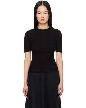 Y-3 ブラック フィット 半袖Tシャツ