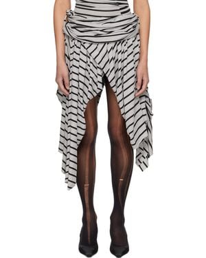 VAQUERA Striped Jersey Miniskirt - Black