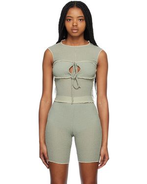 Yuzefi Keyhole Tank Top - Green