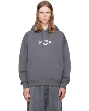Y-3 French Terry Liquid Logo Hoodie - Grey