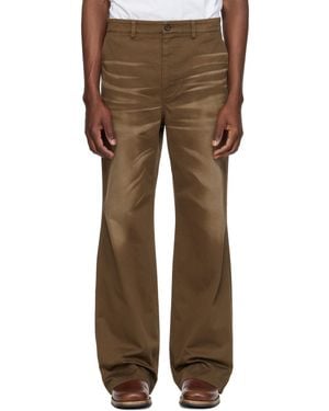MMIC Blues Flare Chino Pants - Brown