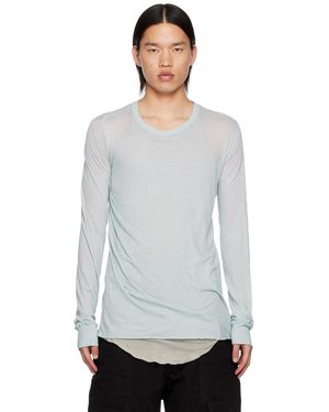 Rick Owens ブルー Porterville Basic 長袖tシャツ - ホワイト