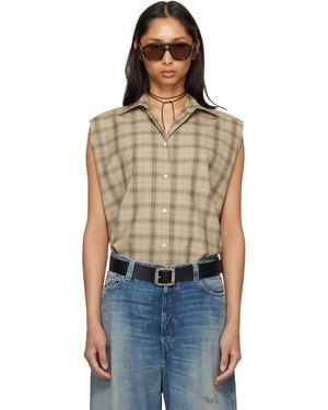 Acne Studios Check Button-Up Vest - Black
