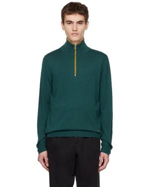 Paul Smith ブルー ハーフジップセーター - グリーン