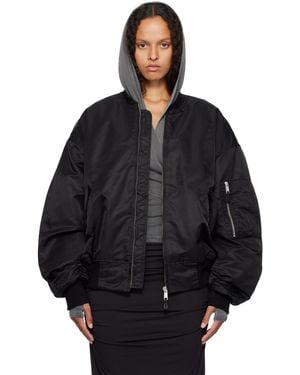 Entire studios Broad Bomber Jacket - Black