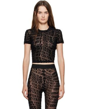 Versace Jeans Couture Tulle Flock Liquify T-Shirt - Black
