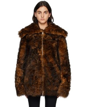 KNWLS Yume Reversible Shearling Coat - Brown