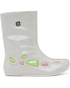 Rombaut Bottes Alien Barefoot Ii Gris Et Blanc Exclusives À Ssense