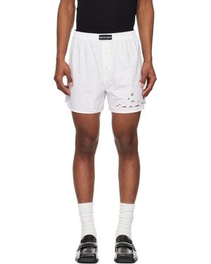 Marine Serre Regenerated Household Linen Shorts - Black