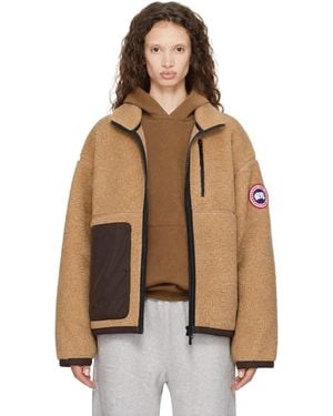 Canada Goose Simcoe Zip Up Fleece Jacket - Brown