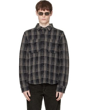 RRL Wool-Cashmere Western Overshirt - Black