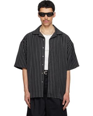 Willy Chavarria Camp Collar S/S Shirt - Black
