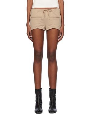 Courreges Drawstring Mini Shorts - White
