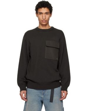 Courreges Utility Wool Sweater - Black