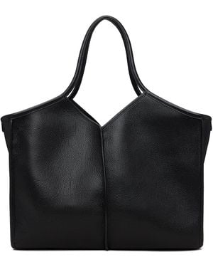 Hereu Calella Squared Medium Grainy Tote - Black