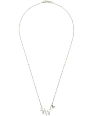 Vivienne Westwood 'Vw' Pendant Necklace - Metallic