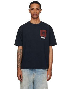 Rhude Chevron Logo Repeat T-Shirt - Blue
