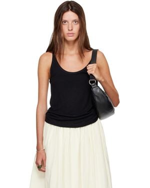 Loulou de Saison Roni Rib Jersey Tank Top - Black