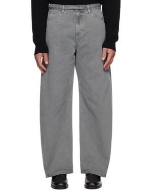 LE17SEPTEMBRE Garment-Dyed Curved Jeans - Grey