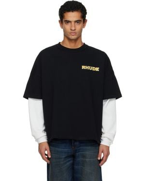 Rhude Steel Double-Layered T-Shirt - Black