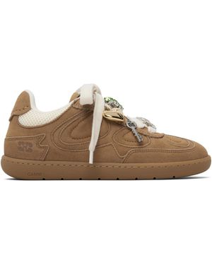 Ganni Recycled Suede Sneakers - Black