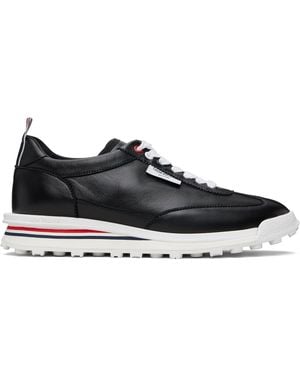 Thom Browne Soft Nappa Rwb Tech Runner Trainers - Black