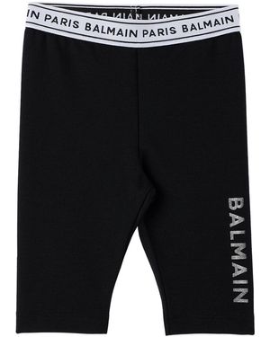 Balmain ベビー｜ブラック プリント レギンス