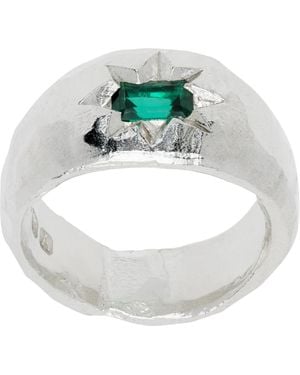 The Ouze Emerald Kathryn Ring - Metallic