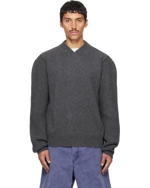 Marni V Neck Sweater - Gray