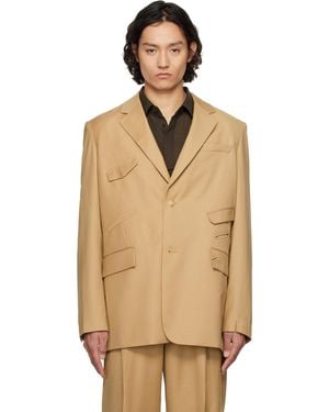 Feng Chen Wang Tan Multi Slash Blazer - Natural