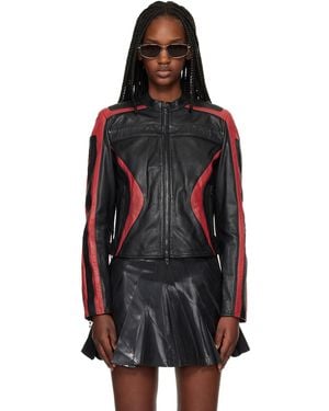 DIESEL L-Ovable Leather Jacket - Black