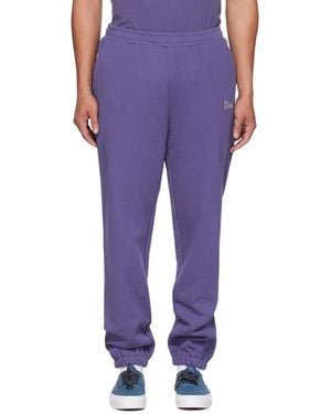 Dime Embroidered Joggers - Purple