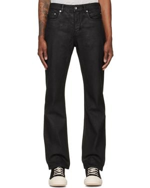 Rick Owens Tower Fog Cut Jeans - Black