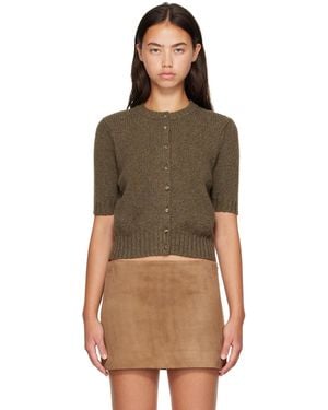 KHAITE Khaki Nora Cardigan - Brown