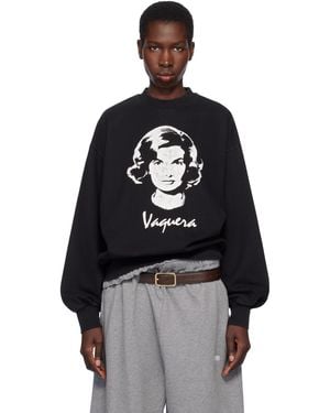 VAQUERA Pull Molletonné Noir À Image