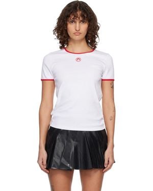 Marine Serre Moon Logo Bicolor Baby Fit T-Shirt - White