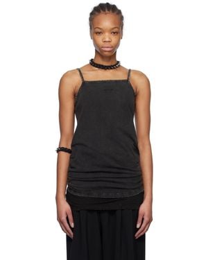 we11done Layered Sleeveless Tank Top - Black