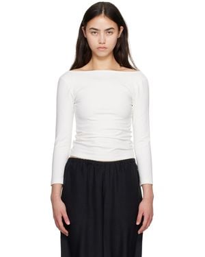 St. Agni Soft Jersey Ballerina Long Sleeve T-Shirt - White