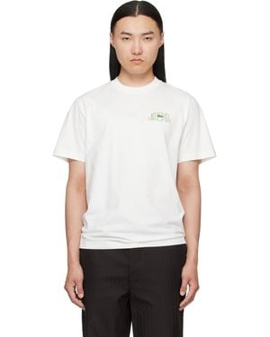 Lacoste Off- Printed Cotton T-Shirt - White