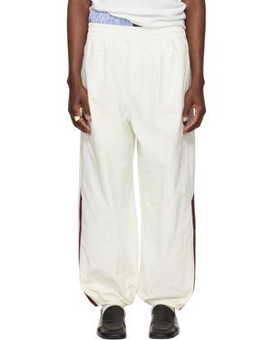 Willy Chavarria Off- Adidas Originals Edition Woven Track Trousers - White