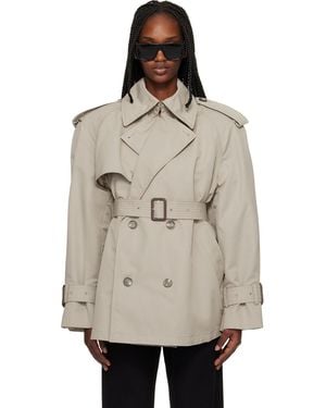 Wardrobe NYC Clean Mini Trench Coat - Natural