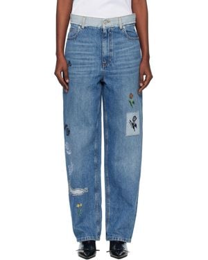 Marni Embroidered Jeans - Blue