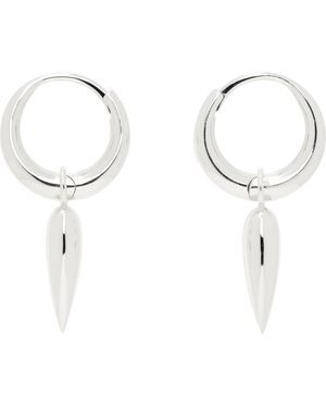 Sophie Buhai Large Spear Hoop Earrings - White