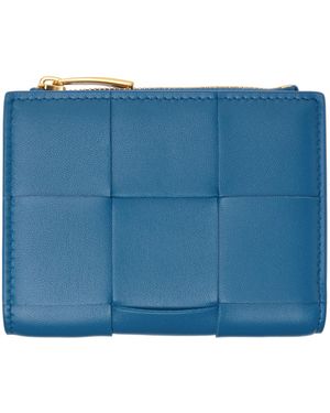 Bottega Veneta Blue Small Cassette Bi-fold Wallet