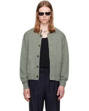 Tonywack Shetland Wool Raw Cardigan - Grey
