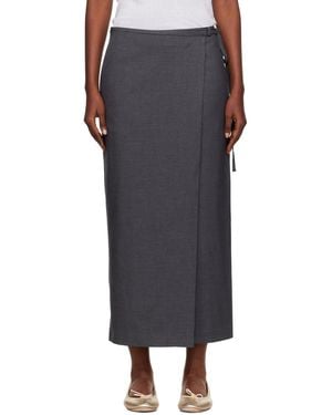 DUNST Wrap Maxi Skirt - Black