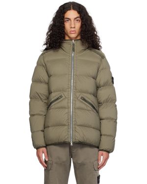 Stone Island ブラウン 43128 Seamless Tunnel ナイロン ダウンジャケット - グリーン